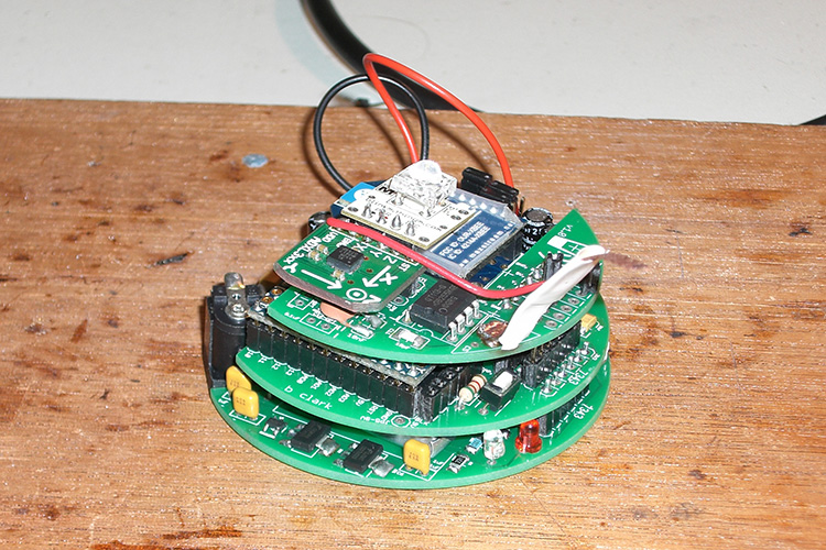 First assembled circuit board.